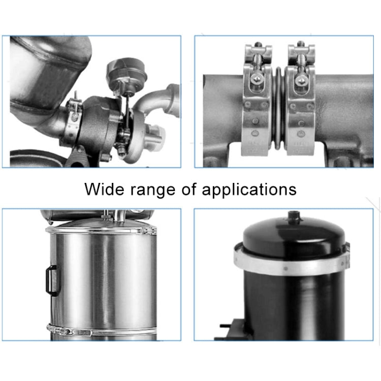 4 inch Car Turbo Exhaust Downpipe V-Band Clamp Stainless Steel 304 Flange Clamp, 4 inch V-Band Clamp