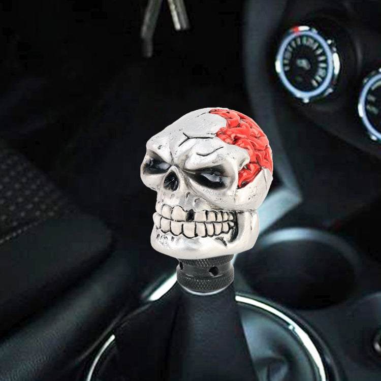 Universal Skull Head Shape Manual or Automatic Gear Shift Knob, Size: 8.7x5.5cm