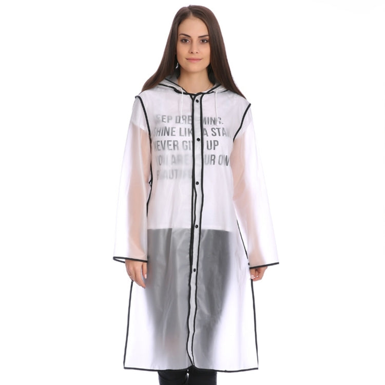 EVA Edging Conjoined Poncho Edge Design Transparent Hat Brim Rain Covers Waterproof Outdoor Raincoat, Size: L, Suitable for 150-170cm Height, Size: L