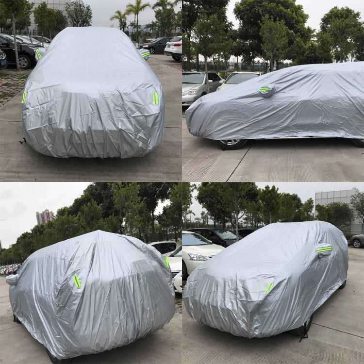 PVC Anti-Dust Sunproof SUV Car Cover with Warning Strips, Fits Cars up to 4.7m(183 inch) in Length, 183inch (M)