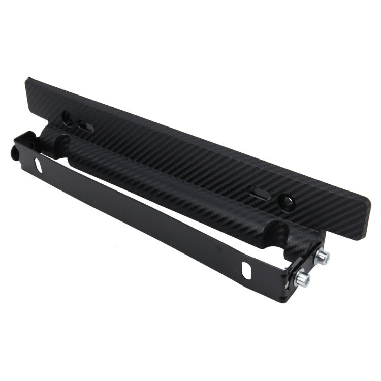 Car License Double Adjust Carbon Number Plate Adjustable Carbon Lead Plate Frame Holder Universal License Plate Holder Car Accessories, TM-302