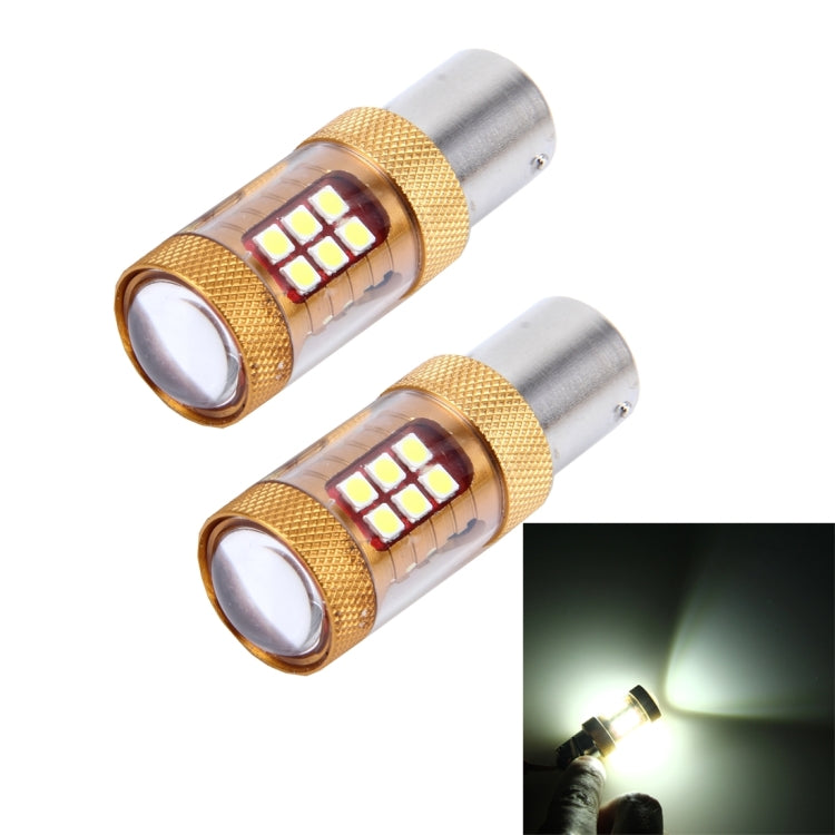 2 PCS 1156/BA15S 15W 1300LM 6500K 28 SMD-3030 LED Car Brake Lights Turn Light, DC 12V, 1156