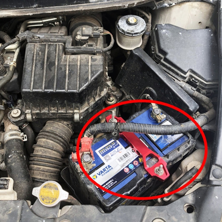 Universal Car Short Arch Stainless Steel Battery Tie Down Clamp Bracket, Size: 18.2 x 4.5 x 2cm, 18.2 x 4.5 x 2cm (Red), 18.2 x 4.5 x 2cm (Blue)