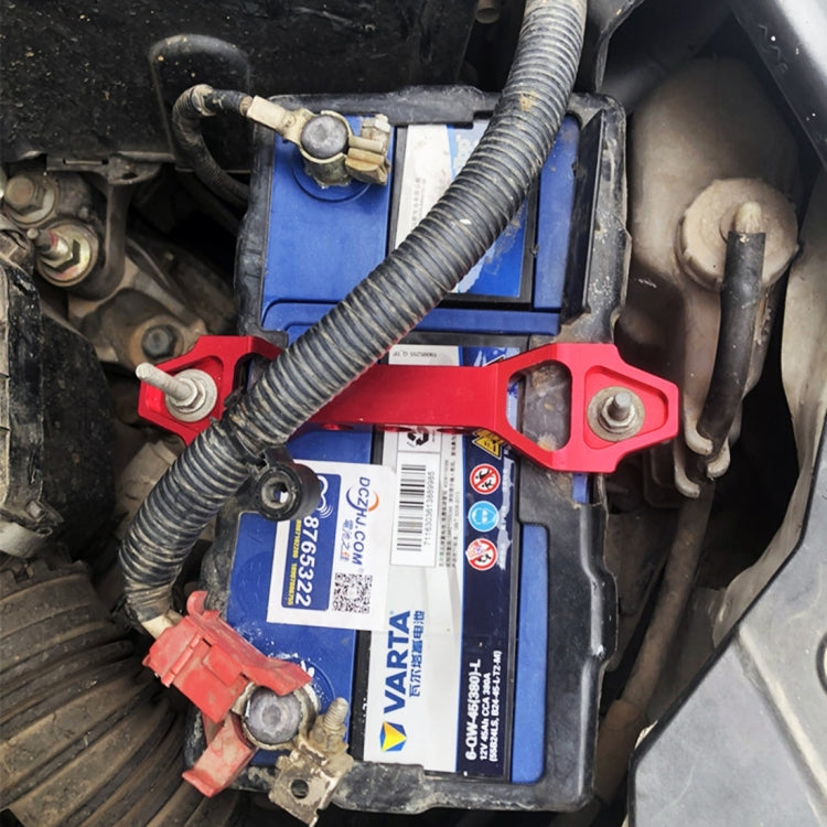 Universal Car Short Arch Stainless Steel Battery Tie Down Clamp Bracket, Size: 18.2 x 4.5 x 2cm, 18.2 x 4.5 x 2cm (Red), 18.2 x 4.5 x 2cm (Blue)
