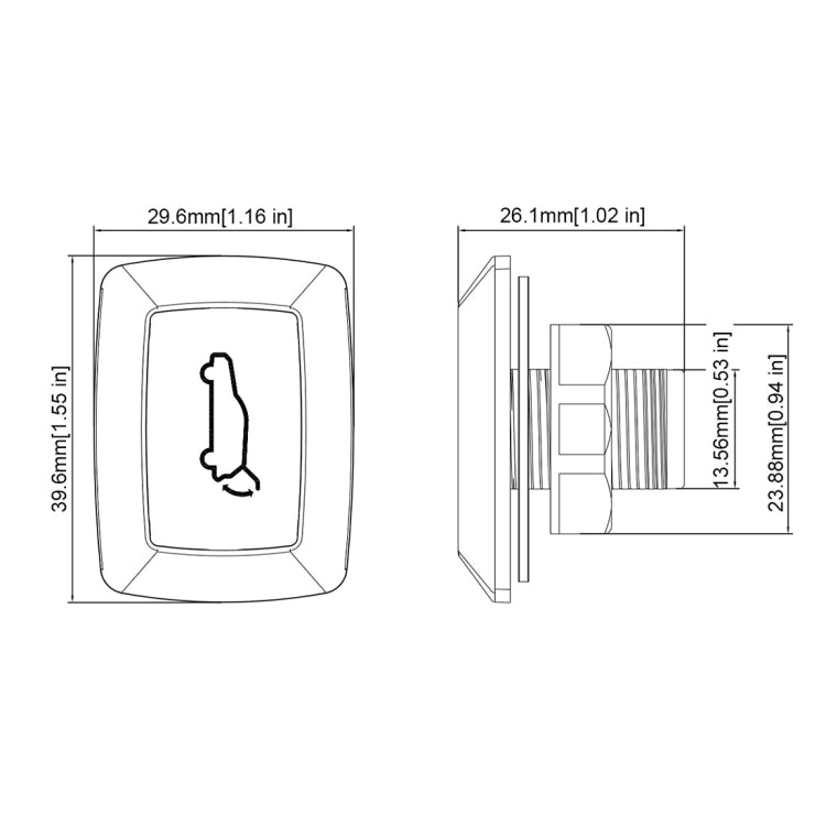 Universal Car Electric LED Light Tailgate Trunk Release Switch Rear Trunk Door Switch, Universal