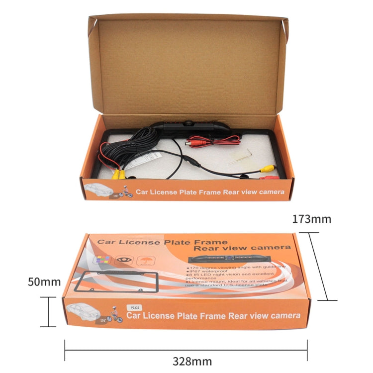 PZ422 America Car License Plate Frame 120 Degree Rear View Camera, PZ422