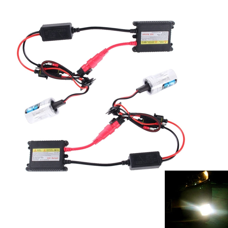 2PCS 35W HB4/9006 2800 LM Slim HID Xenon Light with 2 Alloy HID Ballast, High Intensity Discharge Lamp, Color Temperature: 8000K, 9006