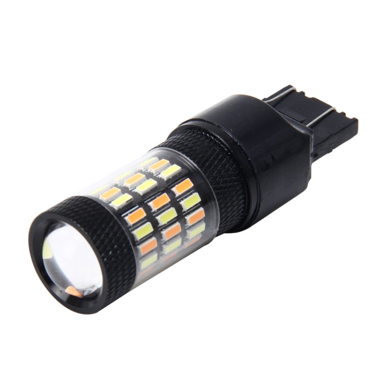 7443 5W 350LM 60LEDs DC 12V 6000K SMD-4014 Car Auto Brake Light Turn Signal Lights (White Light+Yellow Light), 7443 5W
