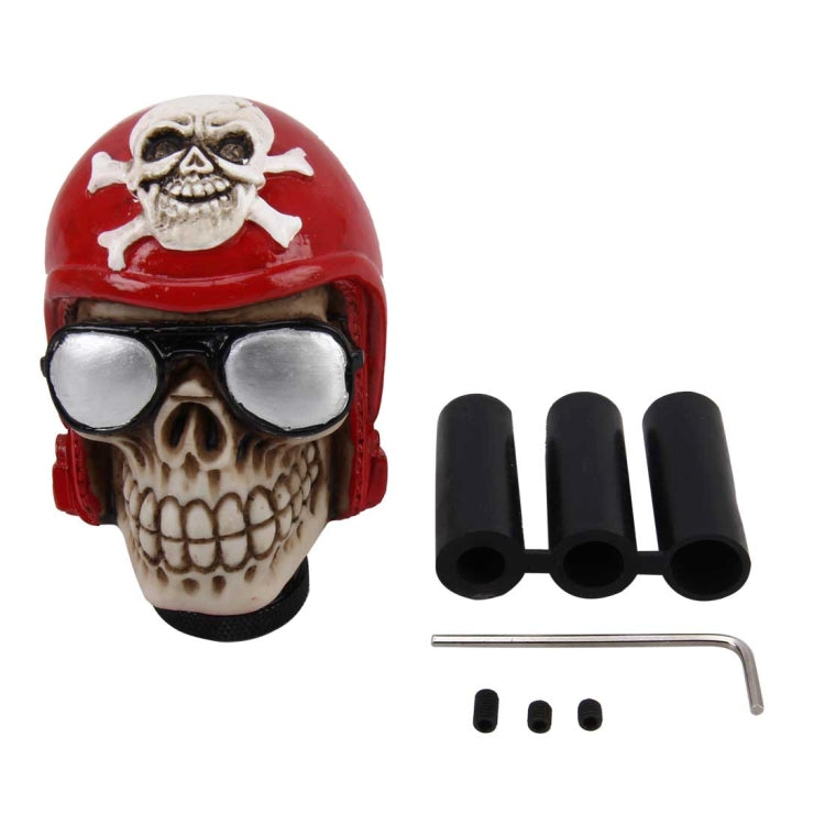 Glasses Skull Shaped Universal Vehicle Car Shifter Cover Manual Automatic Gear Shift Knob, Skull Head Shape 12