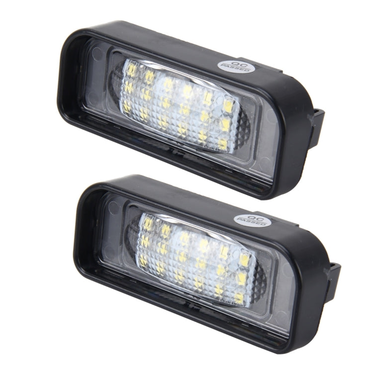 2 PCS License Plate Light with 18  SMD-3528 Lamps with Canbus for Mercedes-Benz W220,2W 120LM,6000K, DC12V(White Light), For Benz W220