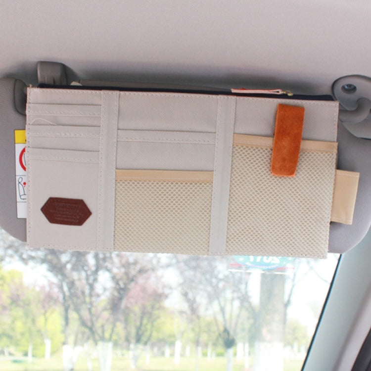 Multi-functional Auto Car Sun Visor Sunglass Holder Card Storage Holder Inner Pouch Bag
