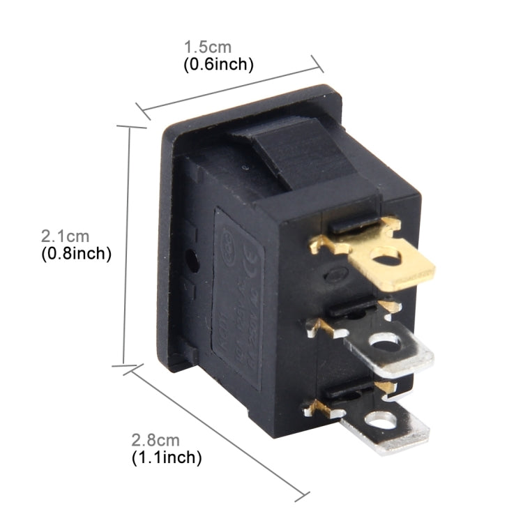 10 PCS Car Auto Universal DIY 3 Pin Boat Cap OFF- ON Push Button, 3 Pin Boat Cap