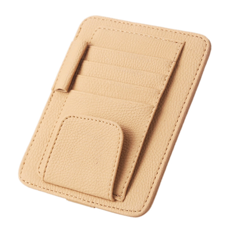 Multi-functional Auto Car Sun Visor Sunglass Holder Card Bill Ticket Storage Holder Pouch Bag