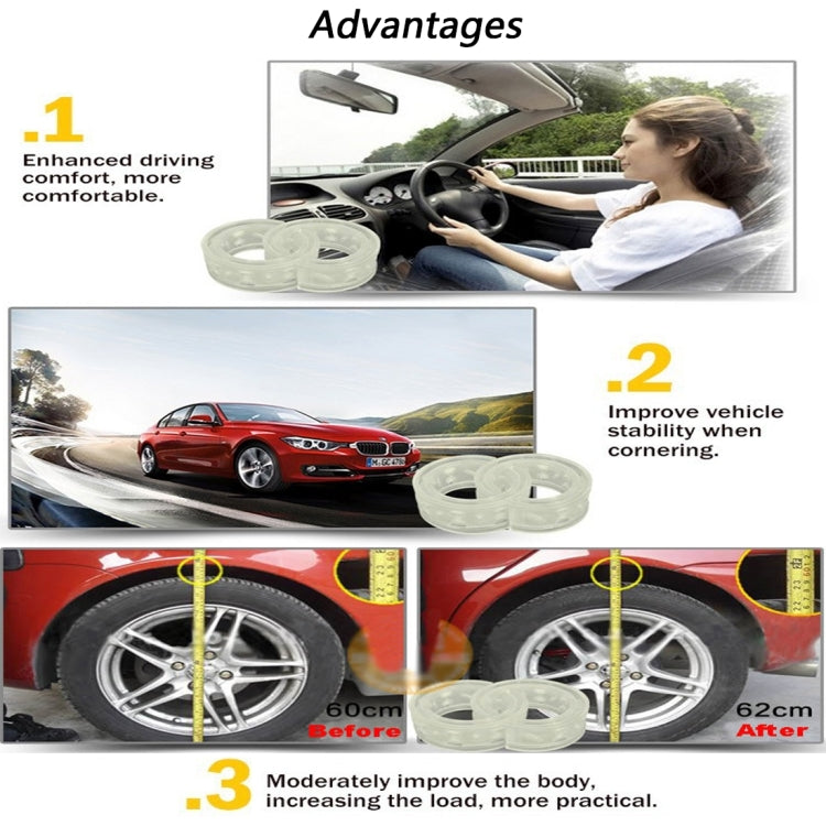 2 PCS Car Auto A+ Type Shock Absorber Spring Bumper Power Cushion Buffer, A+ Type（Spring Spacing: 60mm, Height: 90mm）