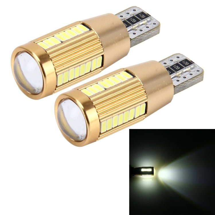2 PCS T10 2W 180 LM 5500K Constant Current Car Clearance Light with 38 SMD-3014 Lamps, DC 12-16V, 38 SMD-3014 Lamps, T10+2W Blue Light