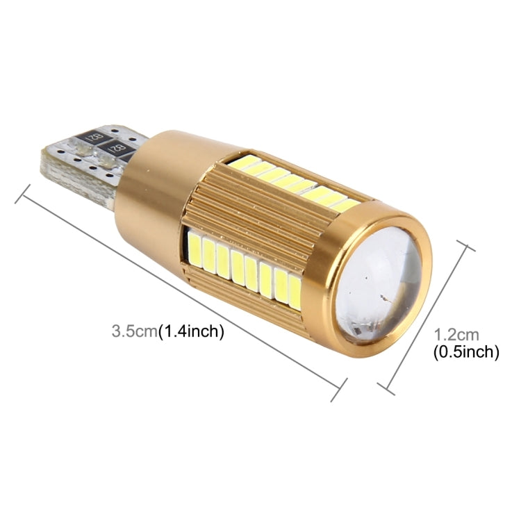 2 PCS T10 2W 180 LM 5500K Constant Current Car Clearance Light with 38 SMD-3014 Lamps, DC 12-16V, 38 SMD-3014 Lamps, T10+2W Blue Light