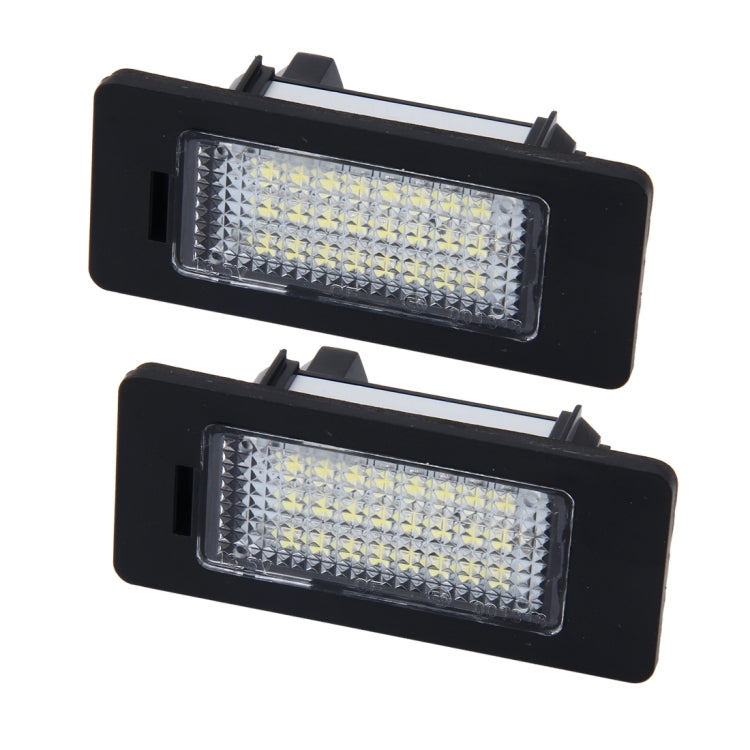 2 PCS License Plate Light with 24 SMD-3528 Lamps for BMW E81/E82/E90/E91/E92/E93/E60/E61/E39 (White Light), For BMW