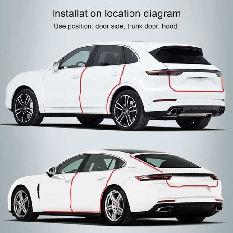 Universal Car Door Invisible Anti-collision Strip Protection Guards Trims Stickers Tape, Size: 2cm x 10m, Size: 2cm x 10m