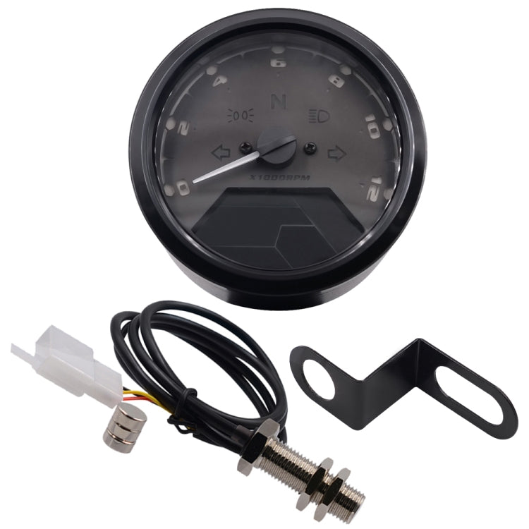 Motorcycle LCD Digital Tachometer Speedometer Odometer Gauge, CS-363