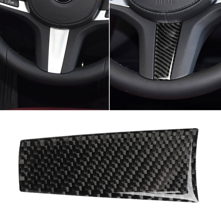 Car Carbon Fiber Steering Wheel Decorative Sticker for BMW 5 Series G30/G38 X3 G01/G08, Steering Wheel