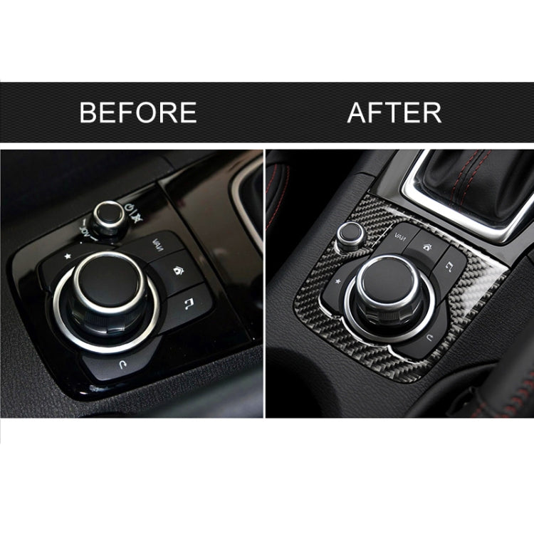 Car Carbon Fiber Right Drive Multimedia Frame A Decorative Sticker for Mazda Axela 2013-2016, Right Drive Multimedia Frame A
