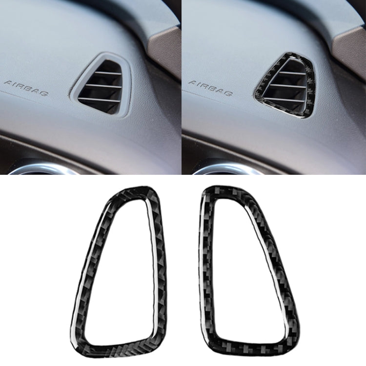 2 PCS Car Carbon Fiber Instrument Air Outlet Decorative Sticker for Chevrolet Camaro 2017-2019, Instrument Air Outlet