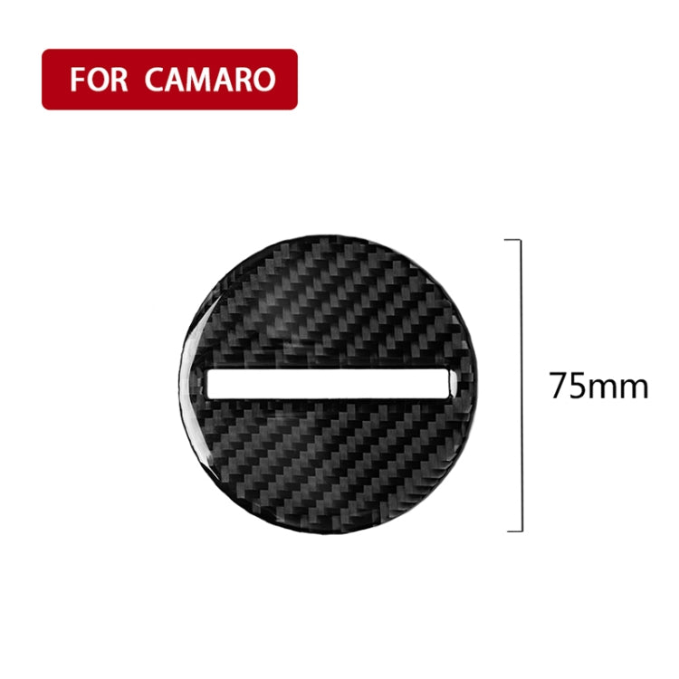 Car Carbon Fiber Steering Wheel Logo Decorative Sticker for Chevrolet Camaro 2017-2019, Steering Wheel Logo