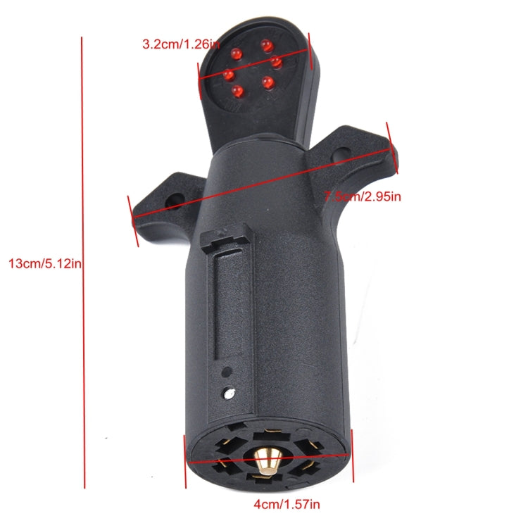 12V 7-Way Blade Trailer Light Wiring Circuit Tester Round Adapter 7 Pin US Plug Signal Tester, Signal Tester
