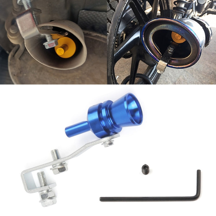 Universal Aluminum Turbo Sound Exhaust Muffler Pipe Whistle Car / Motorcycle Simulator Whistler, Size: M, Outside Diameter: 23mm, Size: M (Silver), Size: M (Black), Size: M (Gold), Size: M (Blue), Size: M (Red)