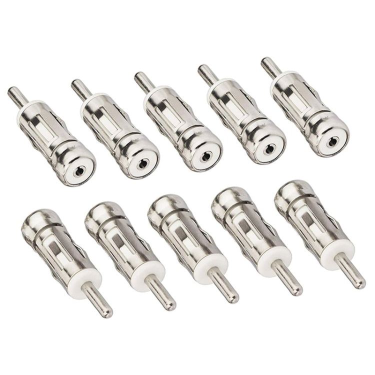 10pcs Car Vehicles Radio Stereo Aerial Antenna Mast Male Adapter DIN Connector Plug, DIN Connector Plug