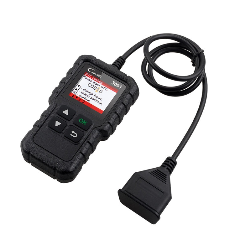 Launch Creader CR3001 Car Color Screen Code Reader OBD2 Fault Detector Diagnostic Tool, Launch Creader CR3001