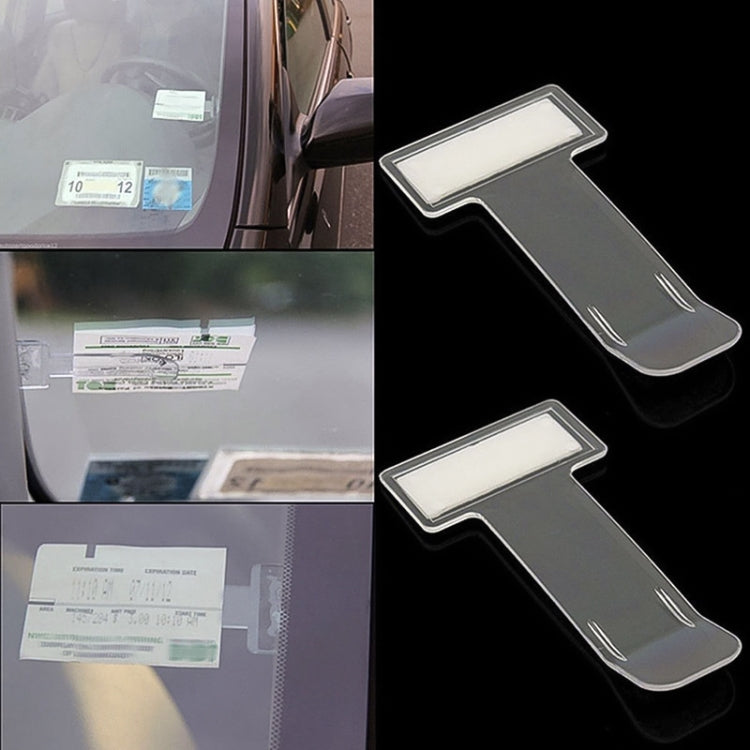 10 PCS Car Plastic Mounted Bill Clip Holder Parking Timing Car Ticket Holder, Plastic Mounted  Clip