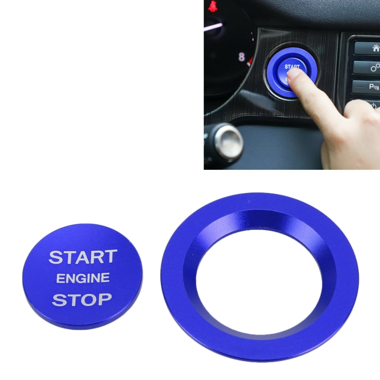 Car Engine Start Key Push Button Ring Trim Metal Sticker Decoration for Land Rover/Jaguar, For Land Rover/Jaguar