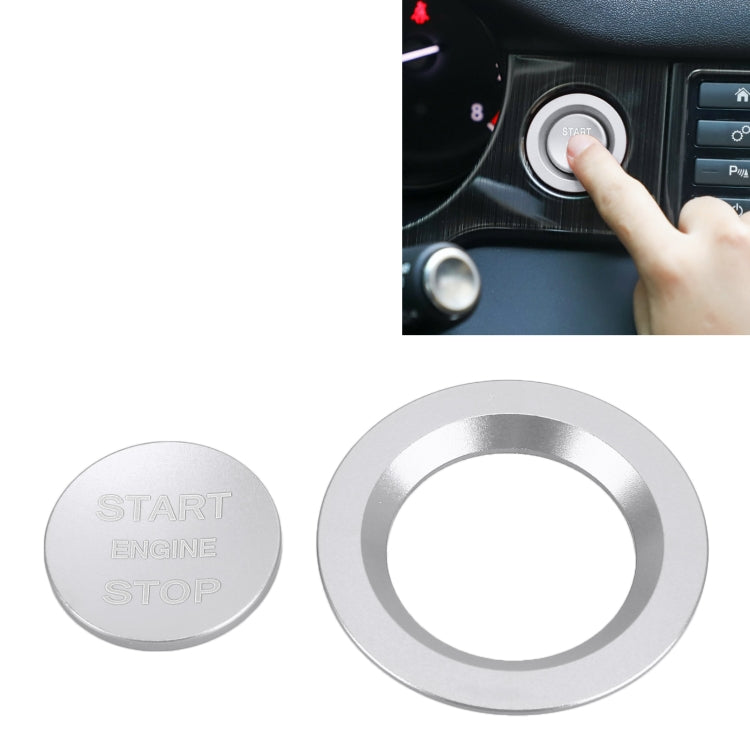 Car Engine Start Key Push Button Ring Trim Metal Sticker Decoration for Land Rover/Jaguar, For Land Rover/Jaguar