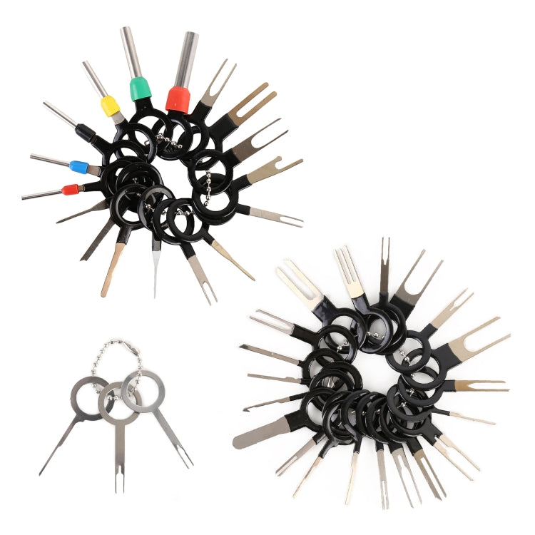 41 in 1 Car Plug Circuit Board Wire Harness Terminal Extraction Pick Connector Crimp Pin Back Needle Remove Tool, 41 in 1