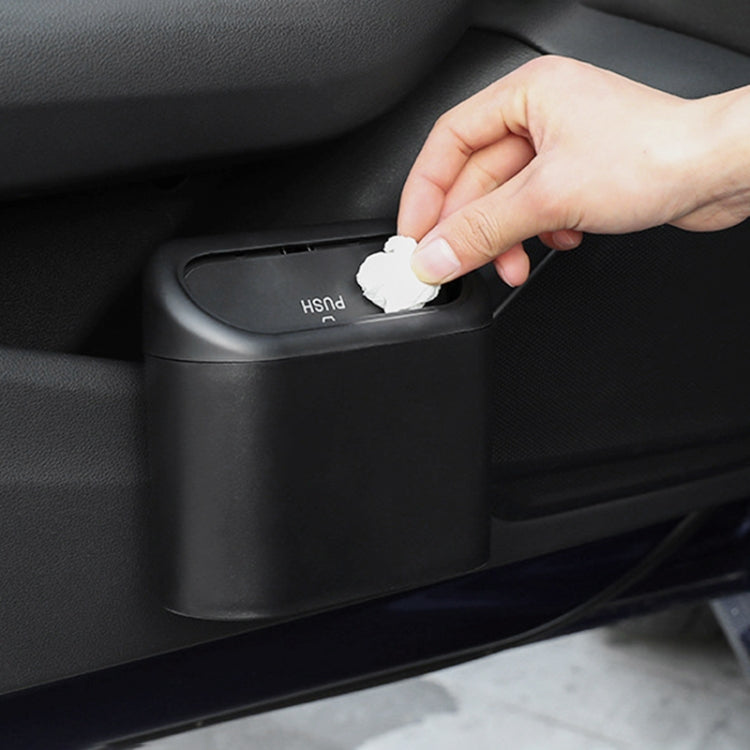 Vehicle Trash Can Bin Rubbish Bin Organizer Car-mounted Trash Storage Box, Trash Can Bin