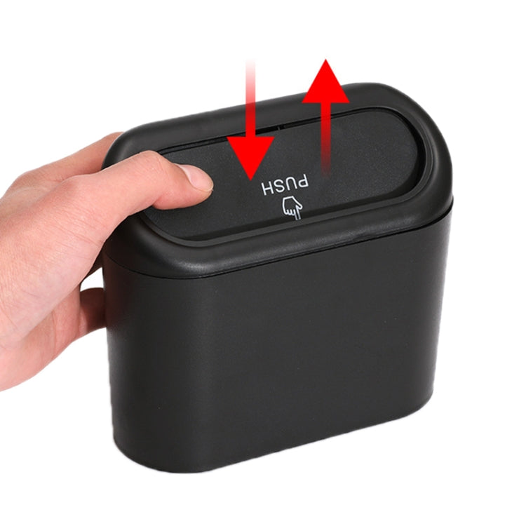 Vehicle Trash Can Bin Rubbish Bin Organizer Car-mounted Trash Storage Box, Trash Can Bin