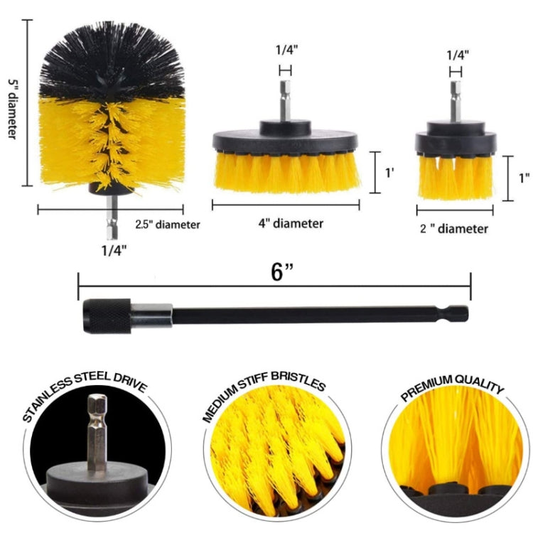 20 in 1 Floor Wall Window Glass Cleaning Descaling Electric Drill Brush Head Set, 20 in 1