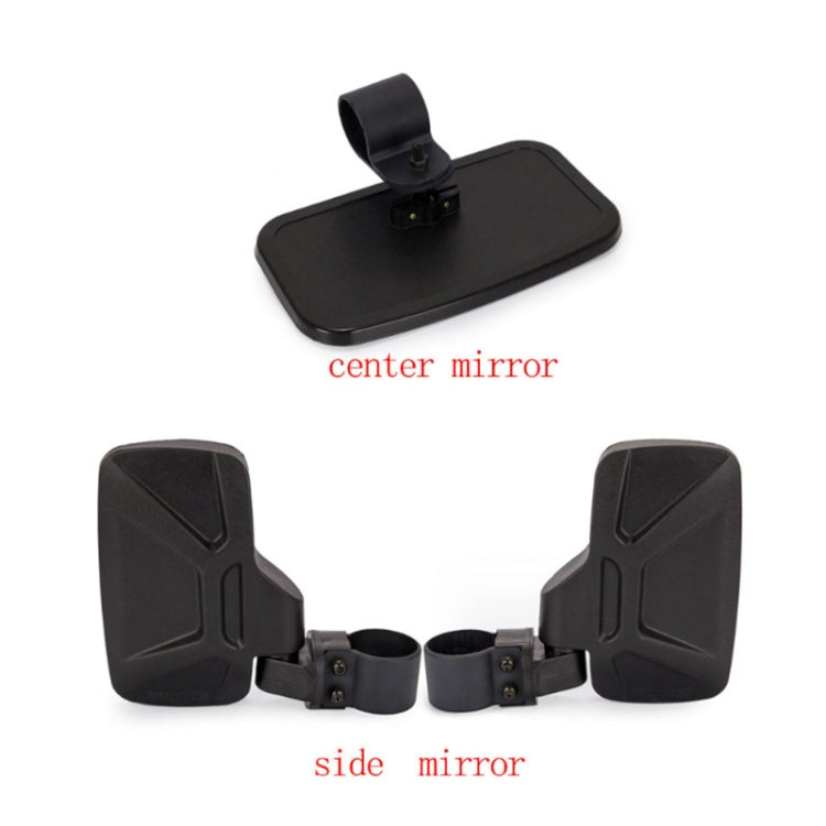 Universal For All-terrain Vehicles Central Rearview Mirror Side Mirror Combination Set For UTV / ATV, Side Mirror Combination Set