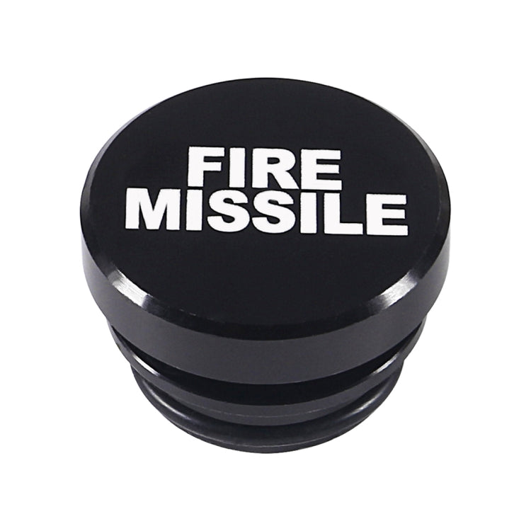 2 PCS Car / Motorcycle FIRE MISSILE Letter Metal Cigarette Lighter Dust Cover, FIRE MISSILE (Black), FIRE MISSILE (Red)