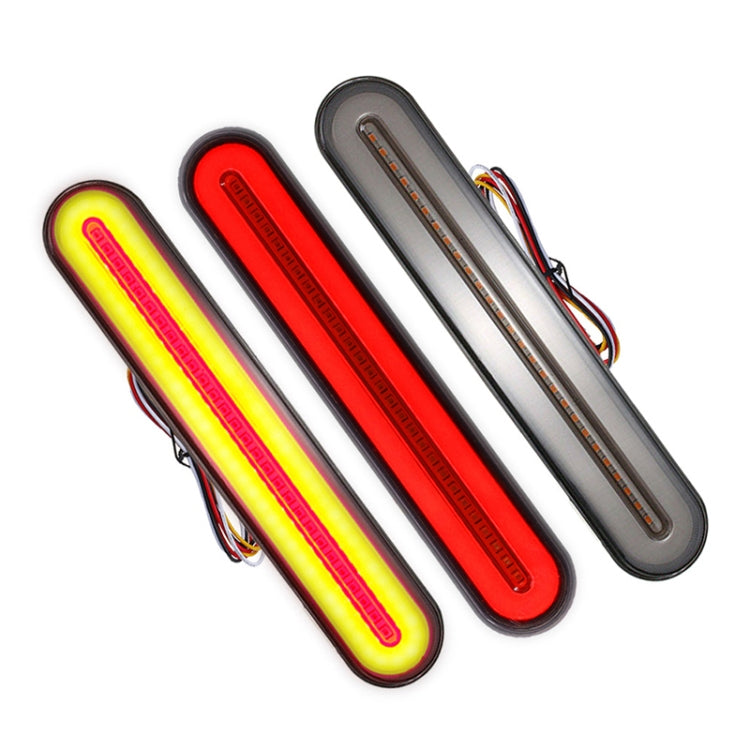 2 PCS Heavy-duty Truck Trailer 100LED Light Guide Two-color Brake Light, Two-color