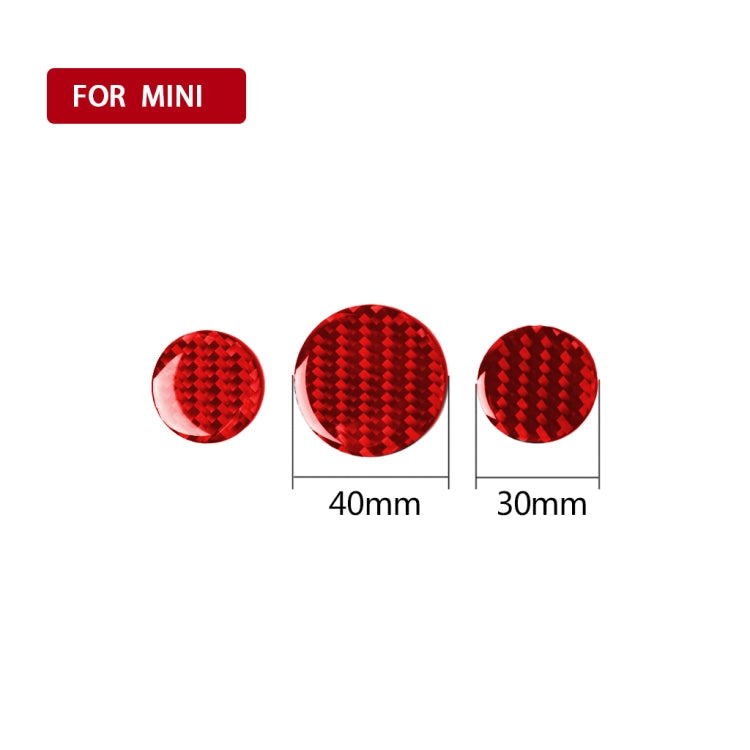 Car Carbon Fiber Multimedia Knob Decorative Sticker for BMW Mini F55 F56 F60, Left and Right Drive Universal, Multimedia Knob