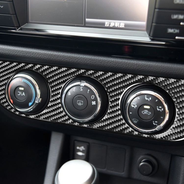 Car Carbon Fiber Air Conditioning Switch Panel Decorative Sticker for Toyota Corolla / Levin 2014-2018, Right Drive, Air Conditioning Switch Panel, Right Drive