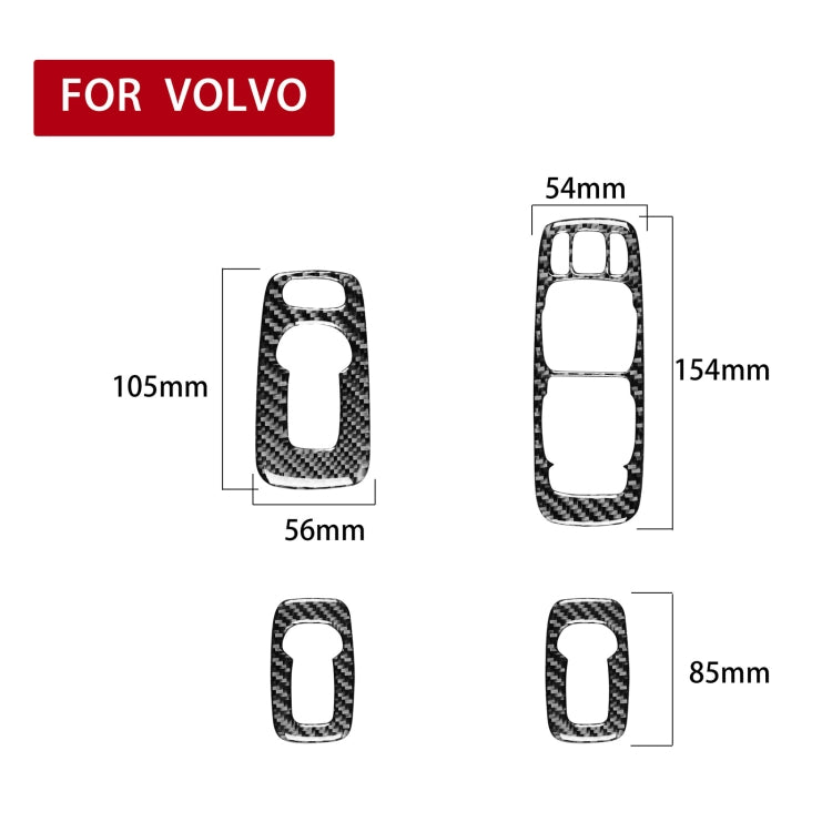 4 in 1 Car Carbon Fiber Door Set B Decorative Sticker for Volvo XC90 2003-2014, Right Drive, Door Set B, Right Drive