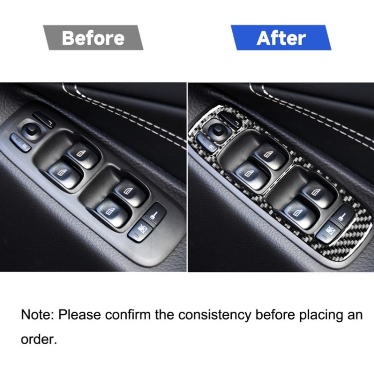 4 in 1 Car Carbon Fiber Door Set B Decorative Sticker for Volvo XC90 2003-2014, Right Drive, Door Set B, Right Drive