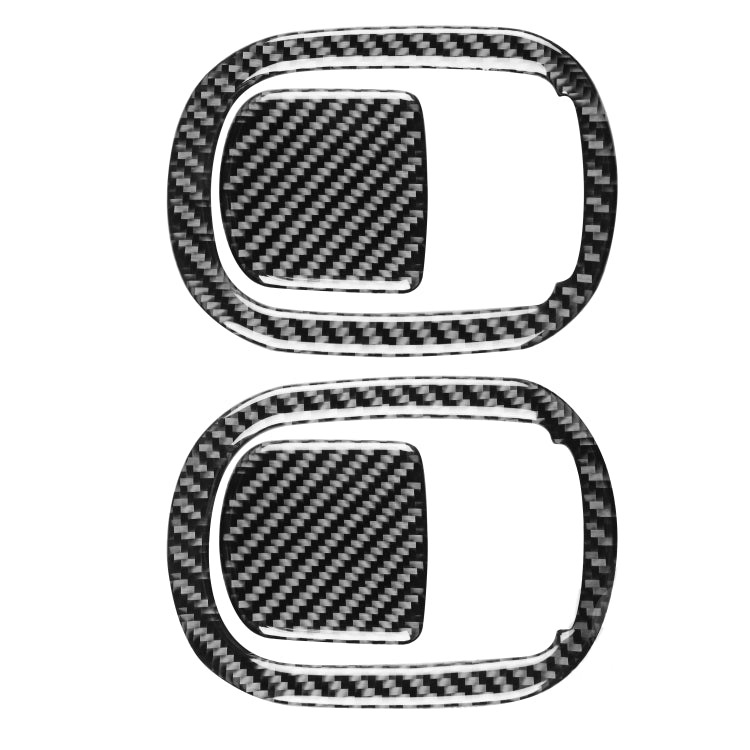 4 PCS / Set Carbon Fiber Car Seat Back Decorative Sticker for Dodge Challenger 2015 to Now, Left Driving, Seat Back