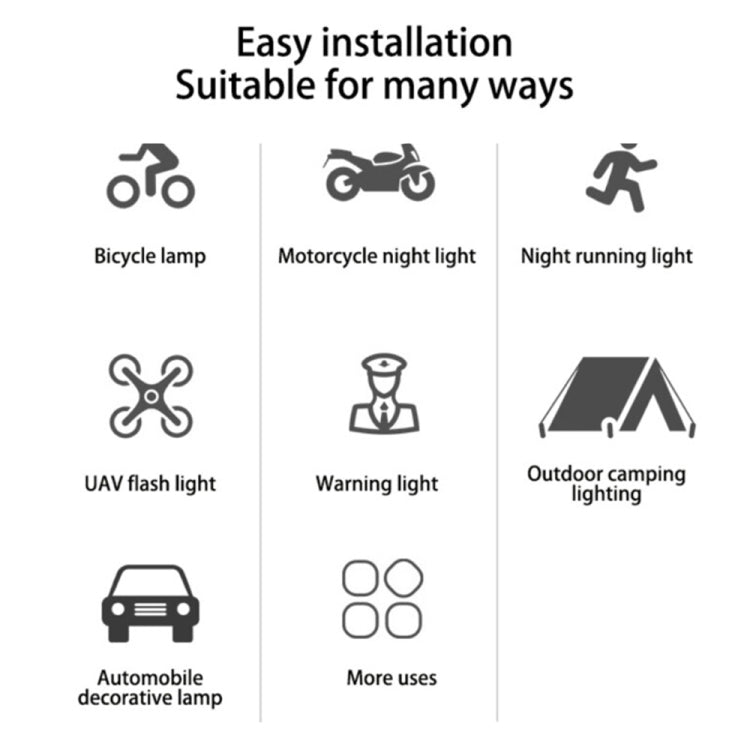 Motorcycle Super Waterproof Multi-Mode Strobe Light with Wireless Remote Control, Multi-Mode Strobe Light w