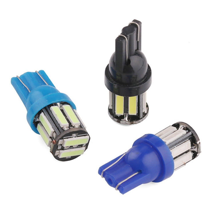 10pcs T10 DC12V / 0.96W / 0.08A Car Clearance Light 10LEDs SMD-7020 Lamp Beads