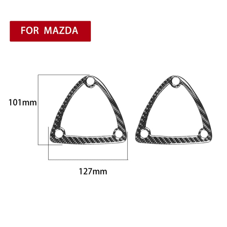 Car Carbon Fiber Seat Headrest Decorative Sticker for Mazda RX8 2004-2008, Left and Right Drive Universal, Seat Headrest