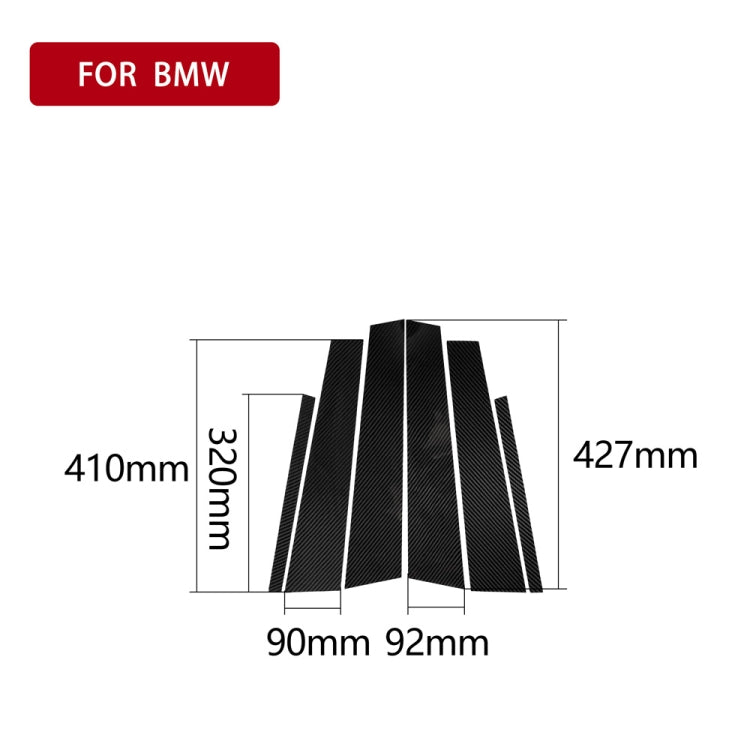 Car Carbon Fiber B Pillar Decorative Sticker for BMW 3 Series G20/G28/325Li/330d/335 2019-2020, Left and Right Drive Universal, B Pillar